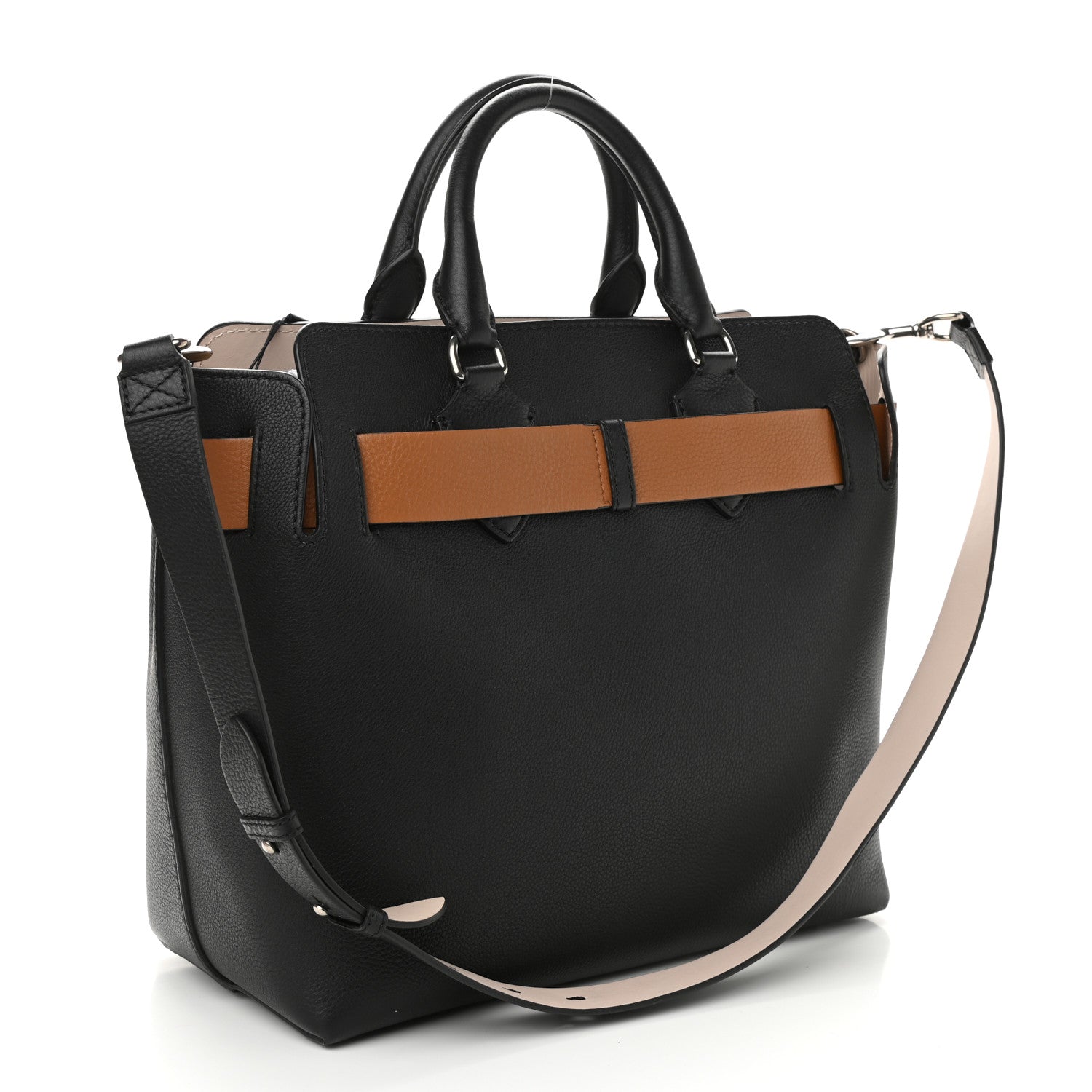 Burberry Marais Calfskin Medium Belt Bag Black Brown 3 of 10