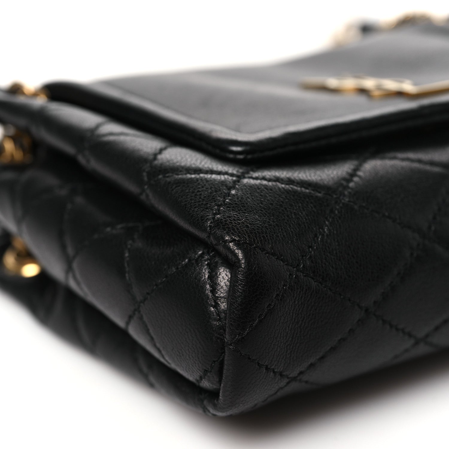 Saint Laurent Lambskin Quilted Monogram Mini Nolita Black 9 of 10