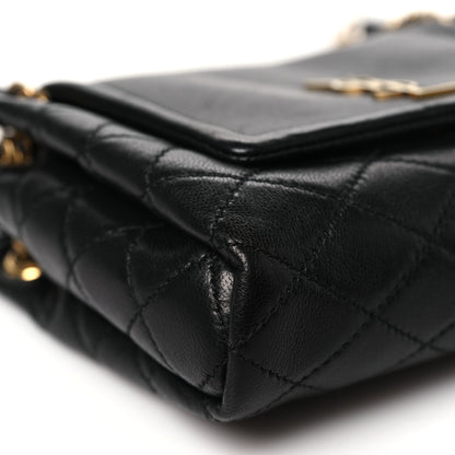 Saint Laurent Lambskin Quilted Monogram Mini Nolita Black 9 of 10