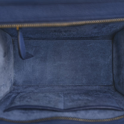 Celine Drummed Calfskin Micro Luggage Marine 5 of 16