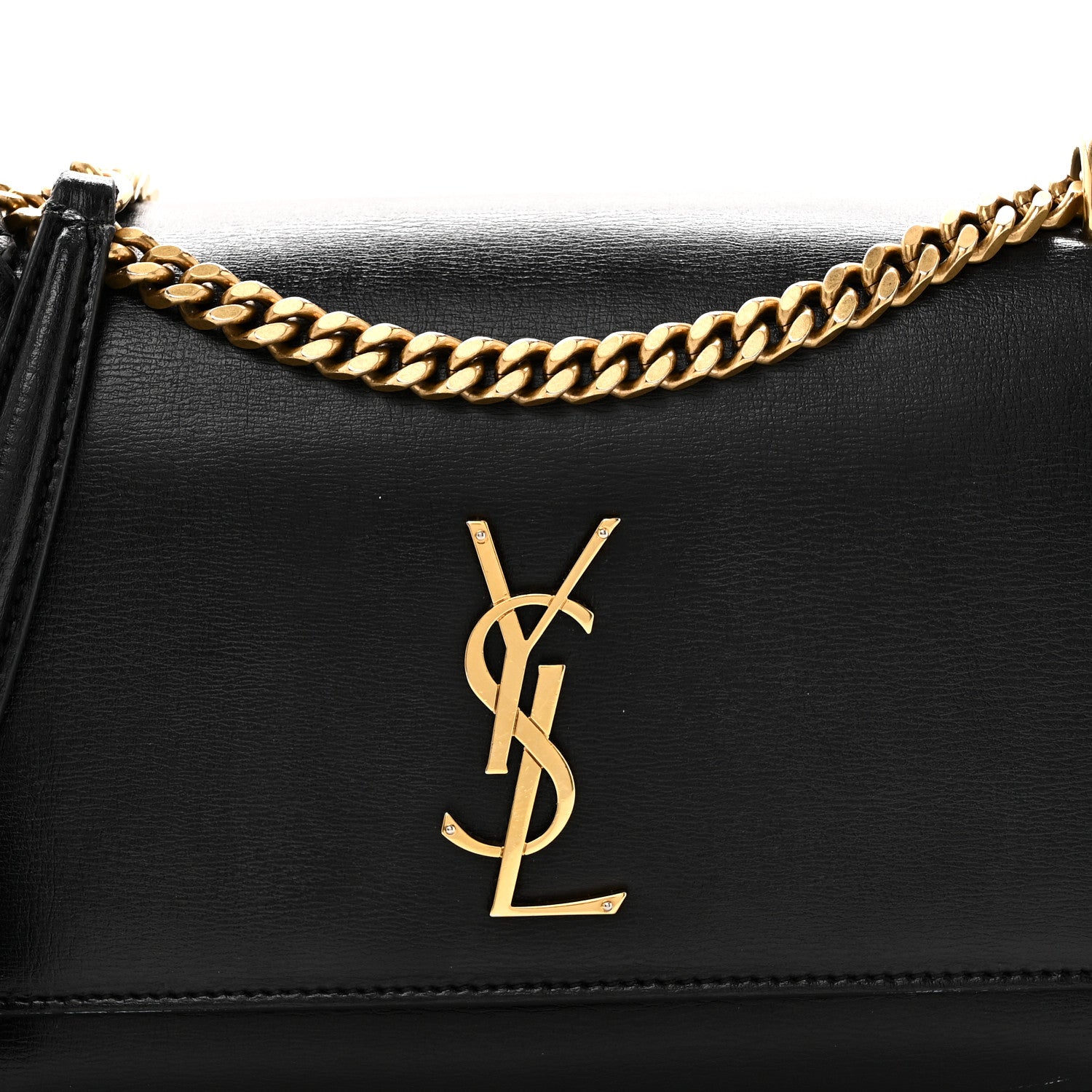 Saint Laurent Calfskin Medium Monogram Sunset Black 7 of 9