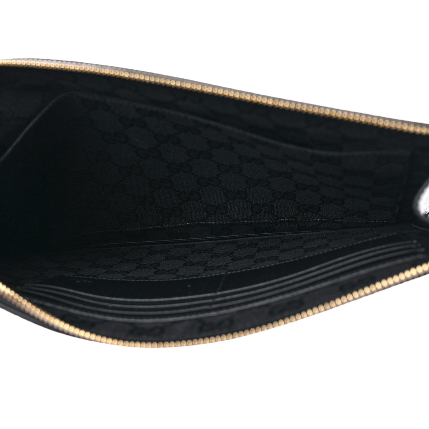 Gucci Calfskin Horsebit 1955 Wristlet Pouch Black 5 of 9
