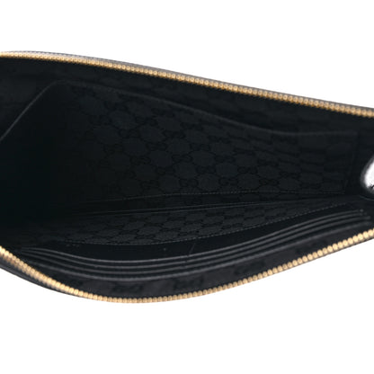 Gucci Calfskin Horsebit 1955 Wristlet Pouch Black 5 of 9