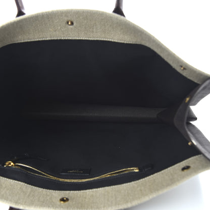 Saint Laurent Linen Calfskin Rive Gauche Tote Natural 5 of 9