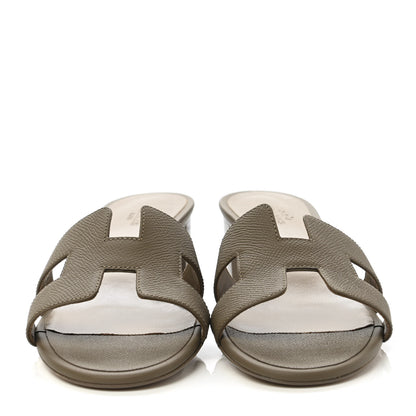 Hermes Epsom Oasis Sandals 40.5 Etoupe 2 of 10