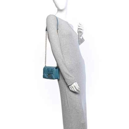 Christian Dior Calfskin Macrocannage Mini Caro Bag Horizon Blue 2 of 10