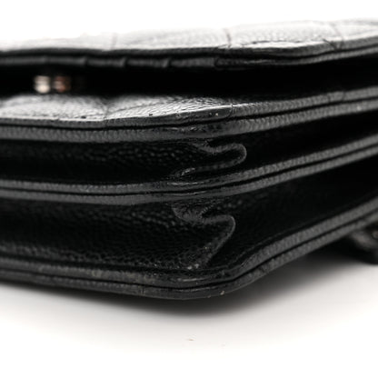 Chanel Caviar Quilted Mini Wallet On Chain WOC Black 10 of 11