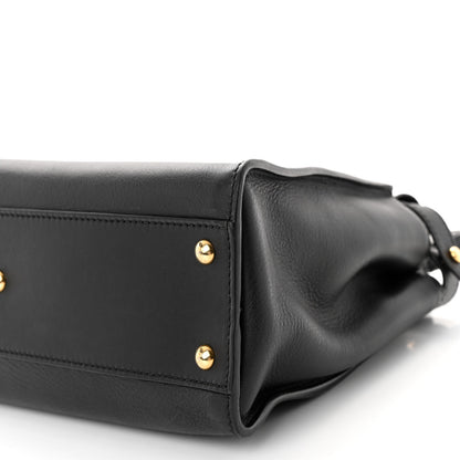 Fendi Vitello Seta Shiny Nappa Medium Peekaboo Iconic Satchel Black 10 of 10