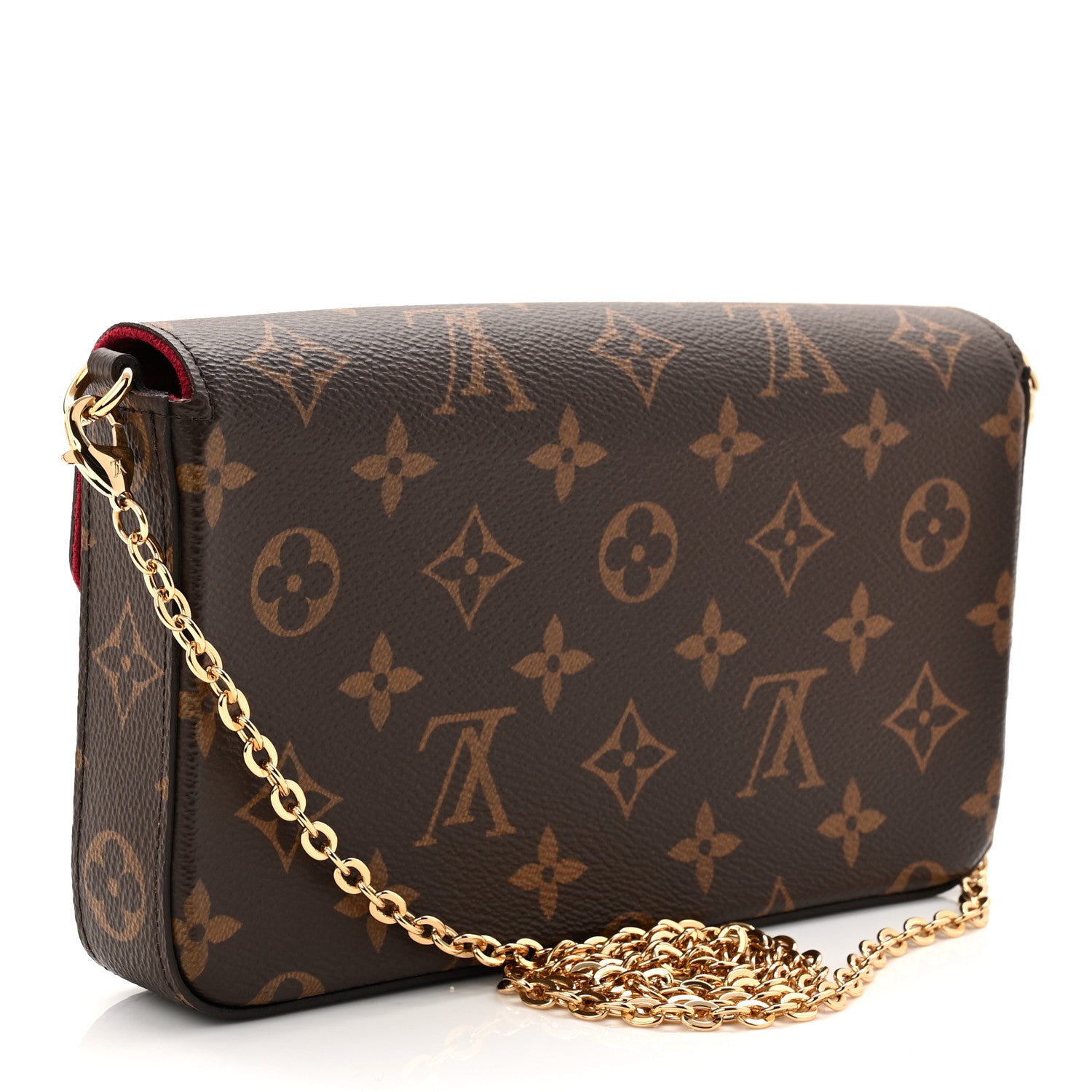 Louis Vuitton Monogram Pochette Felicie Chain Wallet Fuchsia 6 of 21