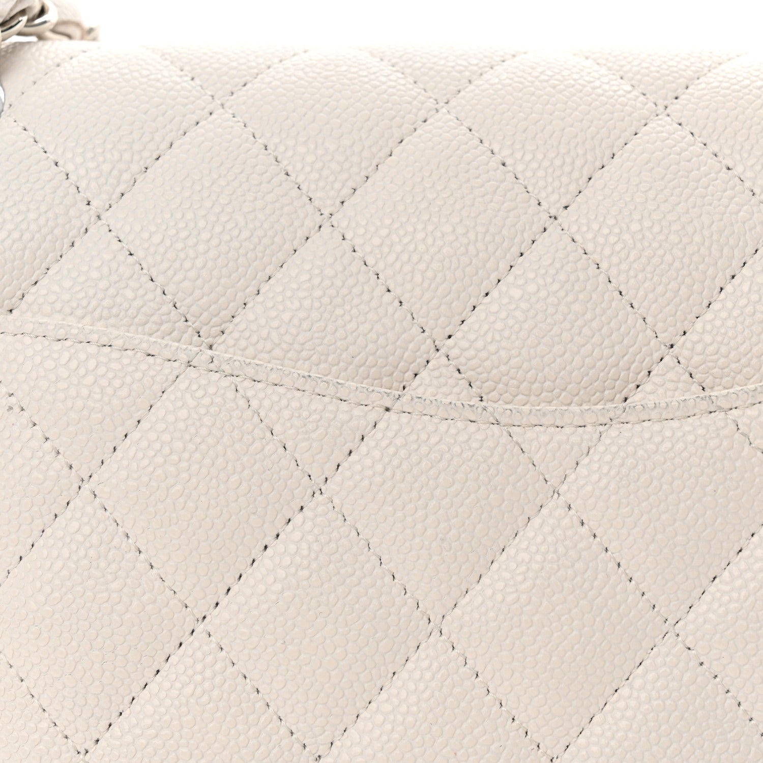 Chanel Caviar Quilted Medium Double Flap White 11 of 12