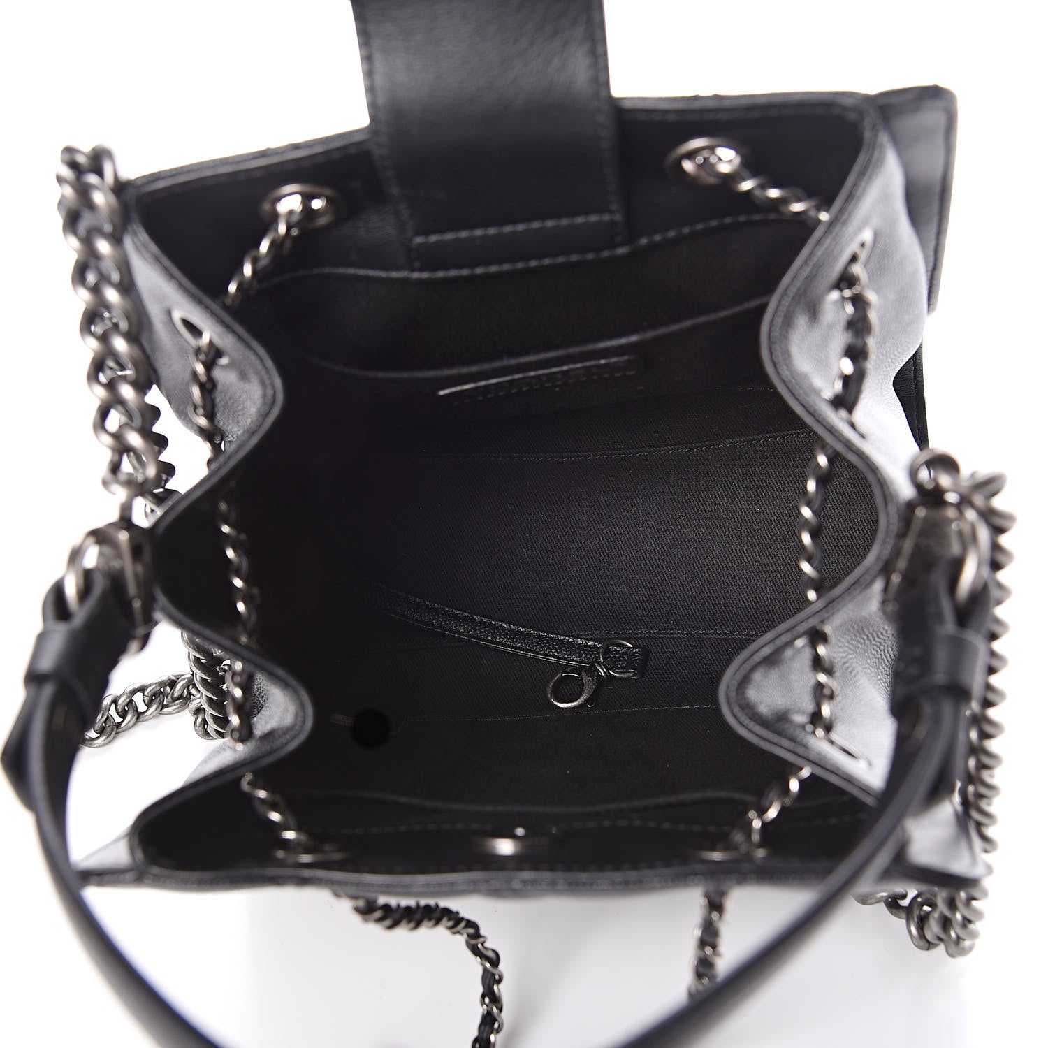 Chanel Caviar Quilted Small CC Bucket Bag Black 5 of 10