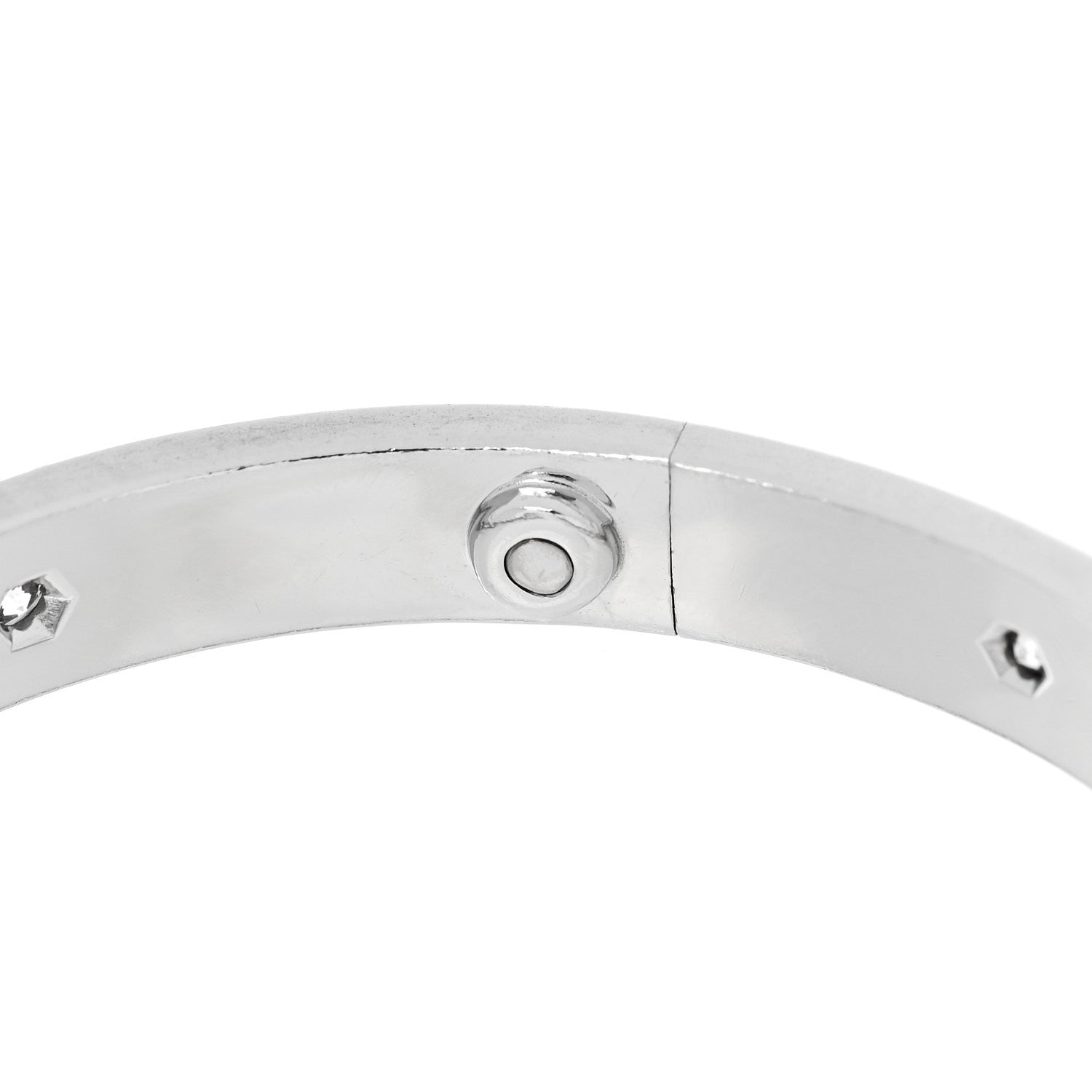 Cartier 18K White Gold 6 Diamond LOVE Bracelet 17 5 of 5