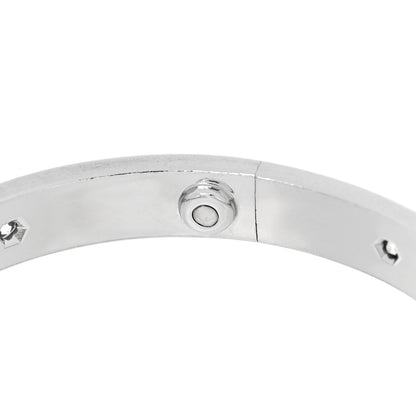 Cartier 18K White Gold 6 Diamond LOVE Bracelet 17 5 of 5