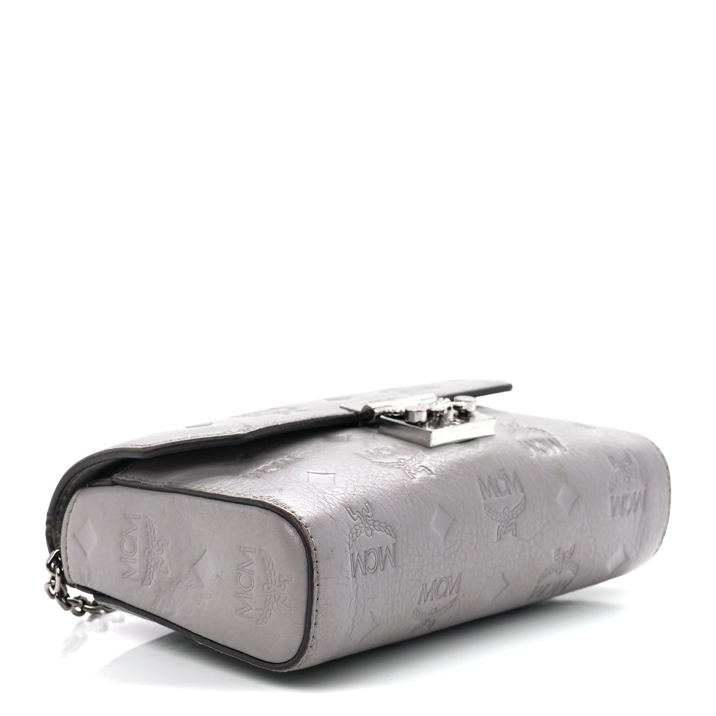 Calfskin Ottomar Wallet On Chain Grey