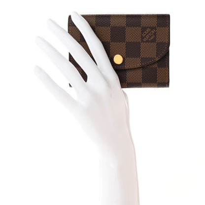 Louis Vuitton Damier Ebene Rosalie Coin Purse Rose Ballerine 2 of 8