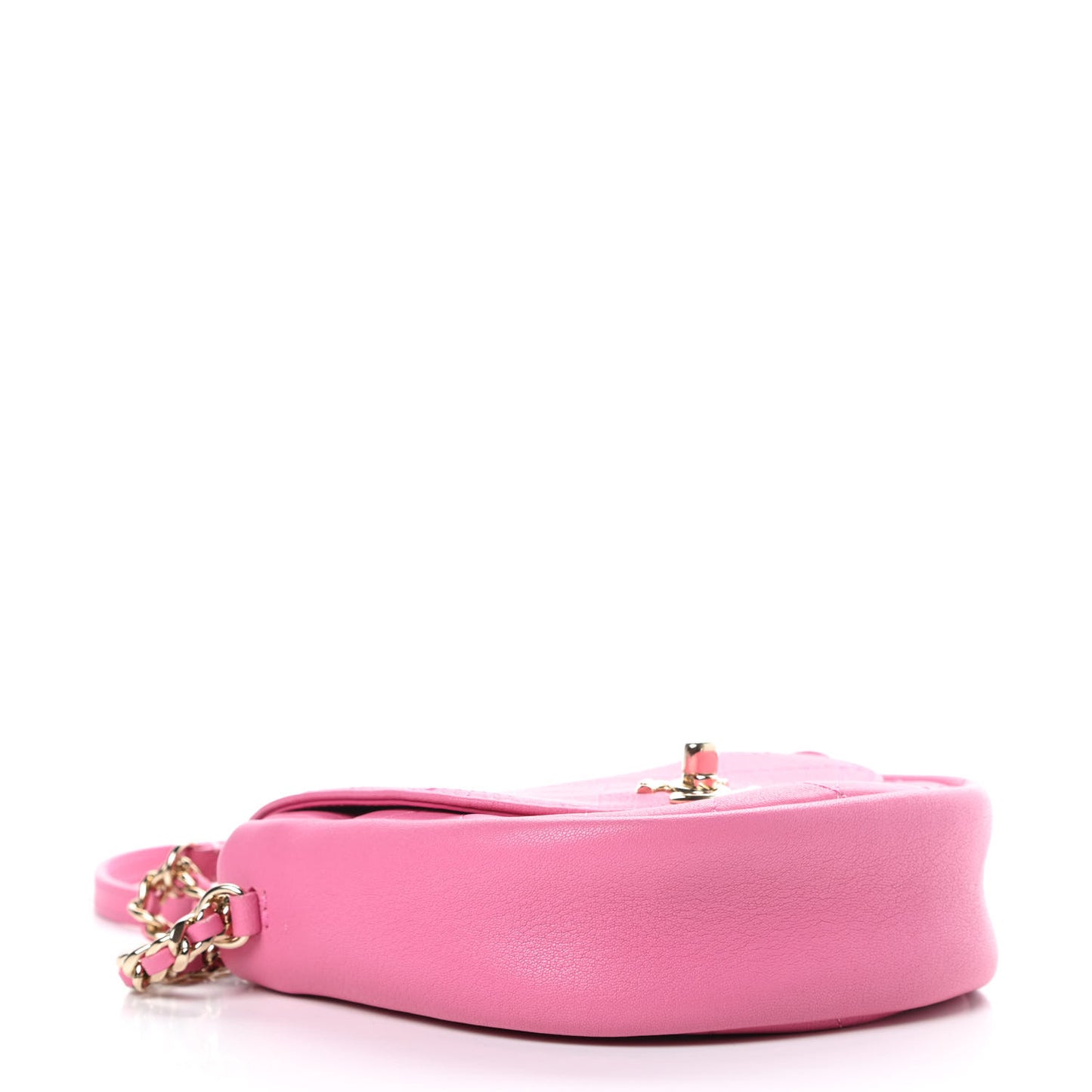 Goatskin Stitched Casual Trip Messenger Flap Pink