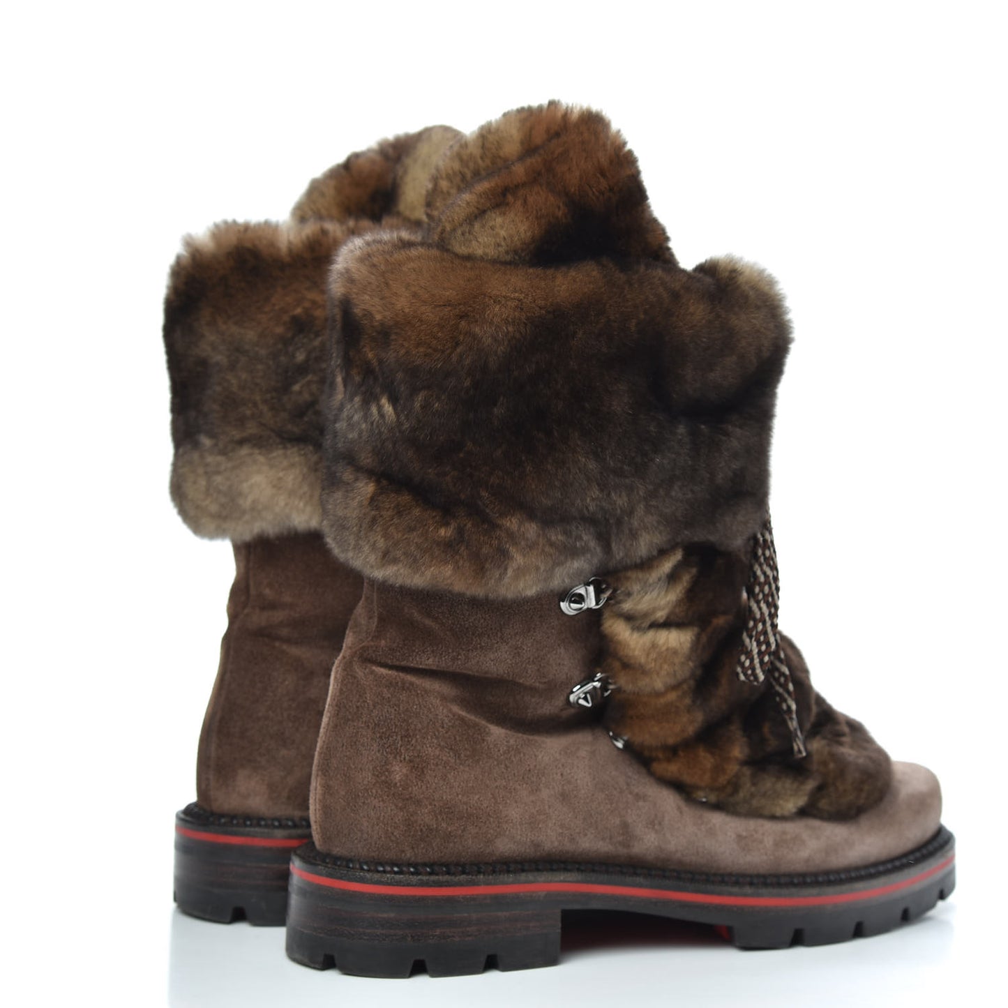 Suede Orylag Fur Snow Black Flat Hiking Boots 41 Testa Di Moro Naturel