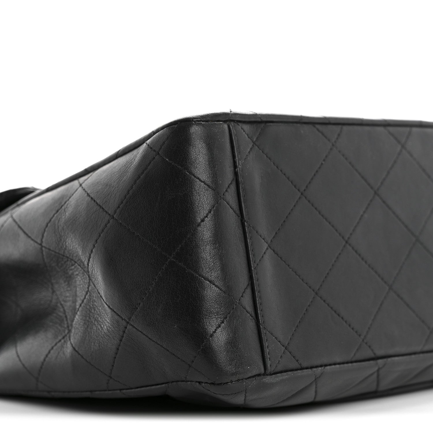 Chanel Lambskin Quilted XL Jumbo Single Flap Black 9 of 13