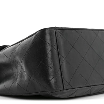 Chanel Lambskin Quilted XL Jumbo Single Flap Black 9 of 13