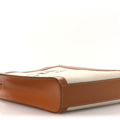 Celine Canvas Calfskin Mini Vertical Cabas Natural Tan 8 of 10