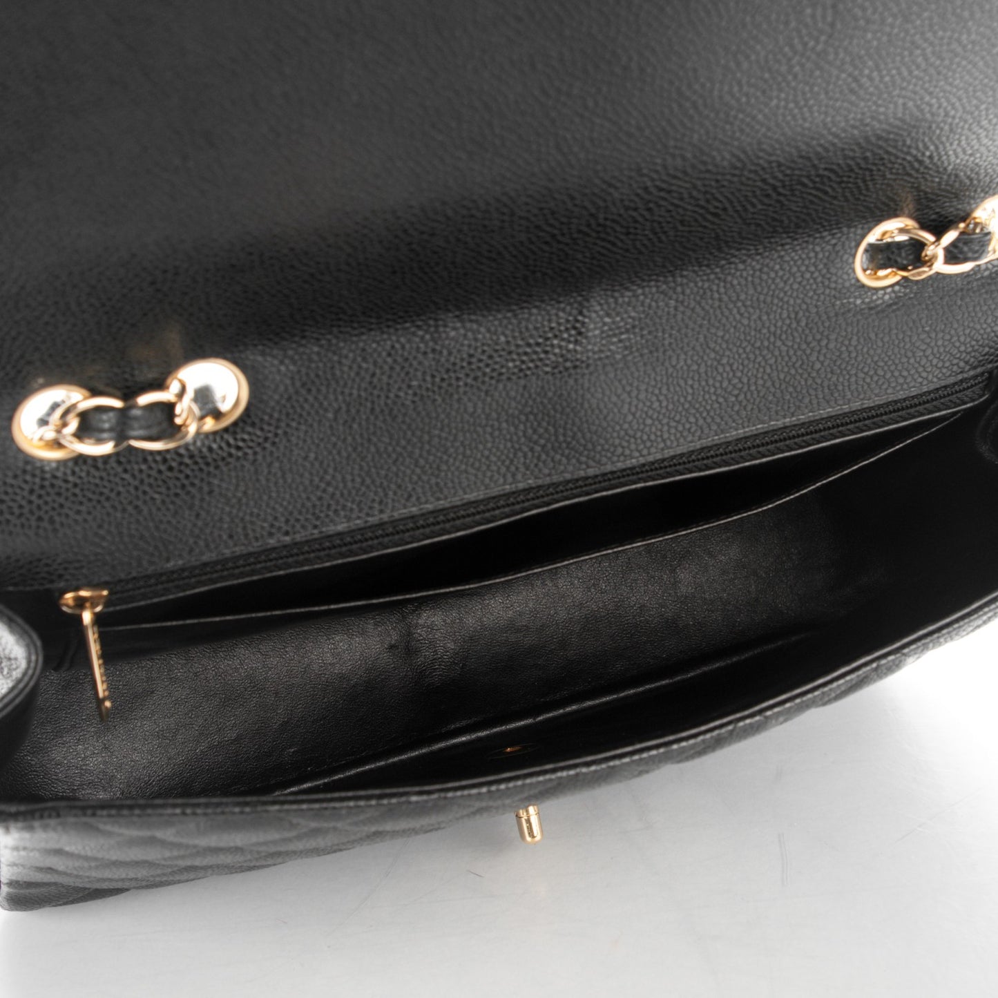 Caviar Quilted Jumbo Single Flap Black