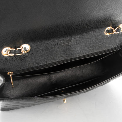 Chanel Caviar Quilted Jumbo Single Flap Black 5 of 8