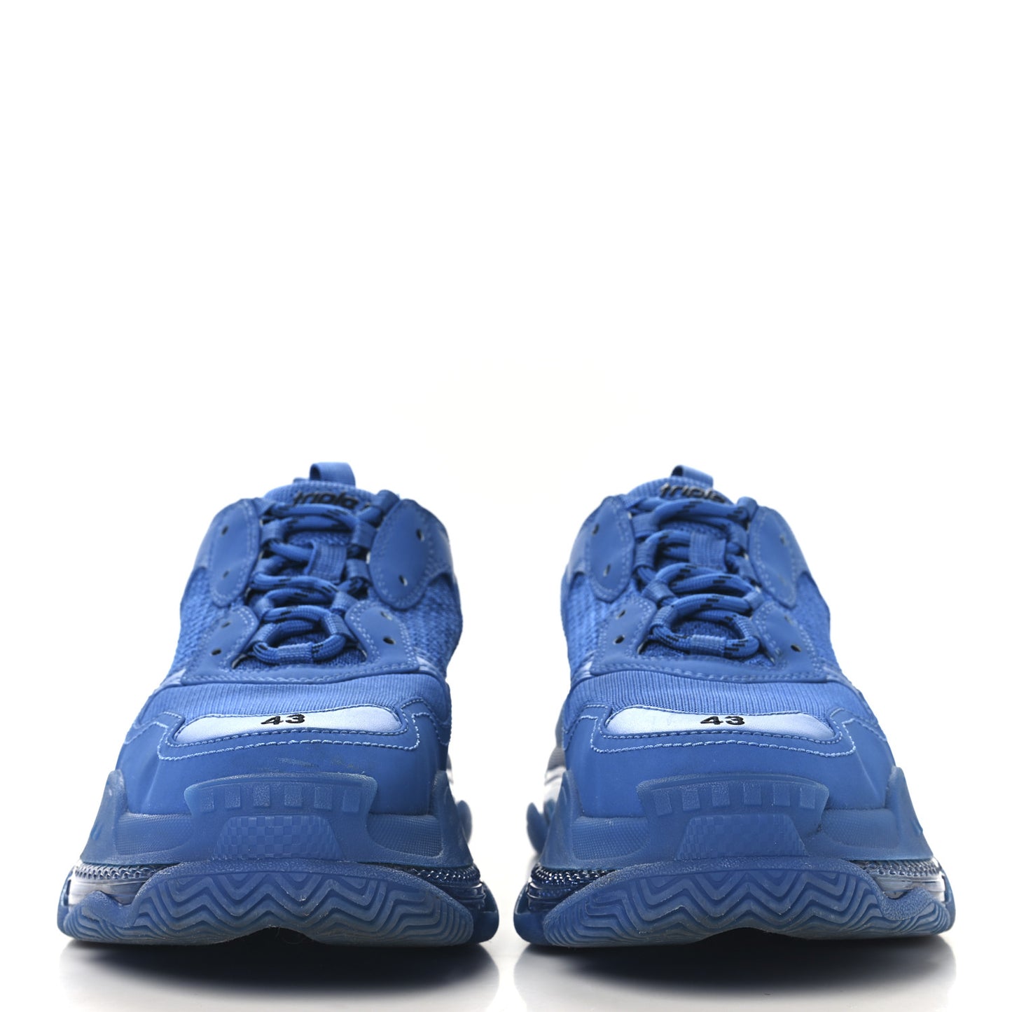 Fabric Mesh Clear Sole Mens Triple S Sneakers 10 Deep Blue