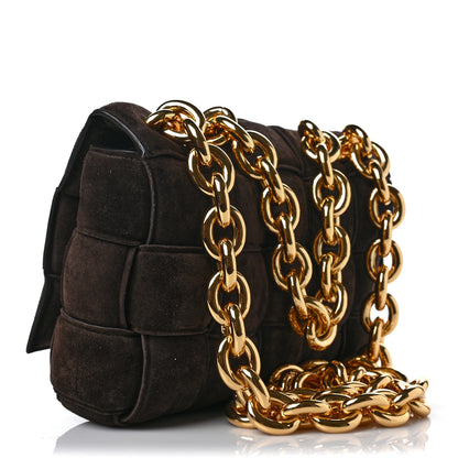 Bottega Veneta Suede Maxi Intrecciato Padded Chain Cassette Crossbody Bag Fondant 2 of 8