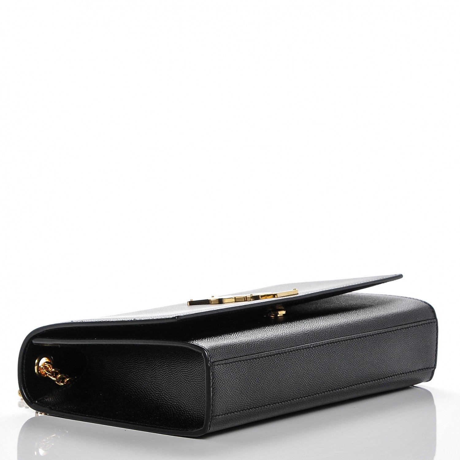 Saint Laurent Grain De Poudre Medium Classic Monogram Kate Satchel Black 4 of 6