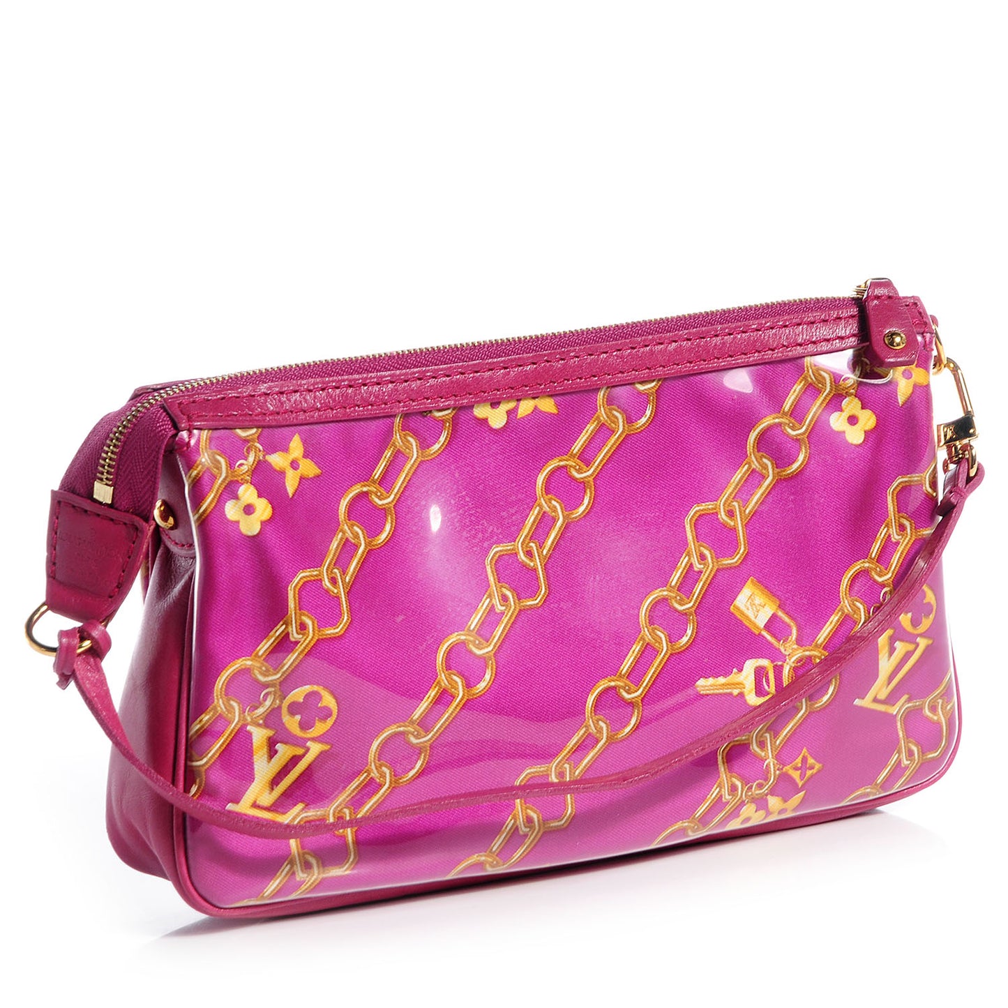 Monogram Charms Pochette Accessories Fuchsia