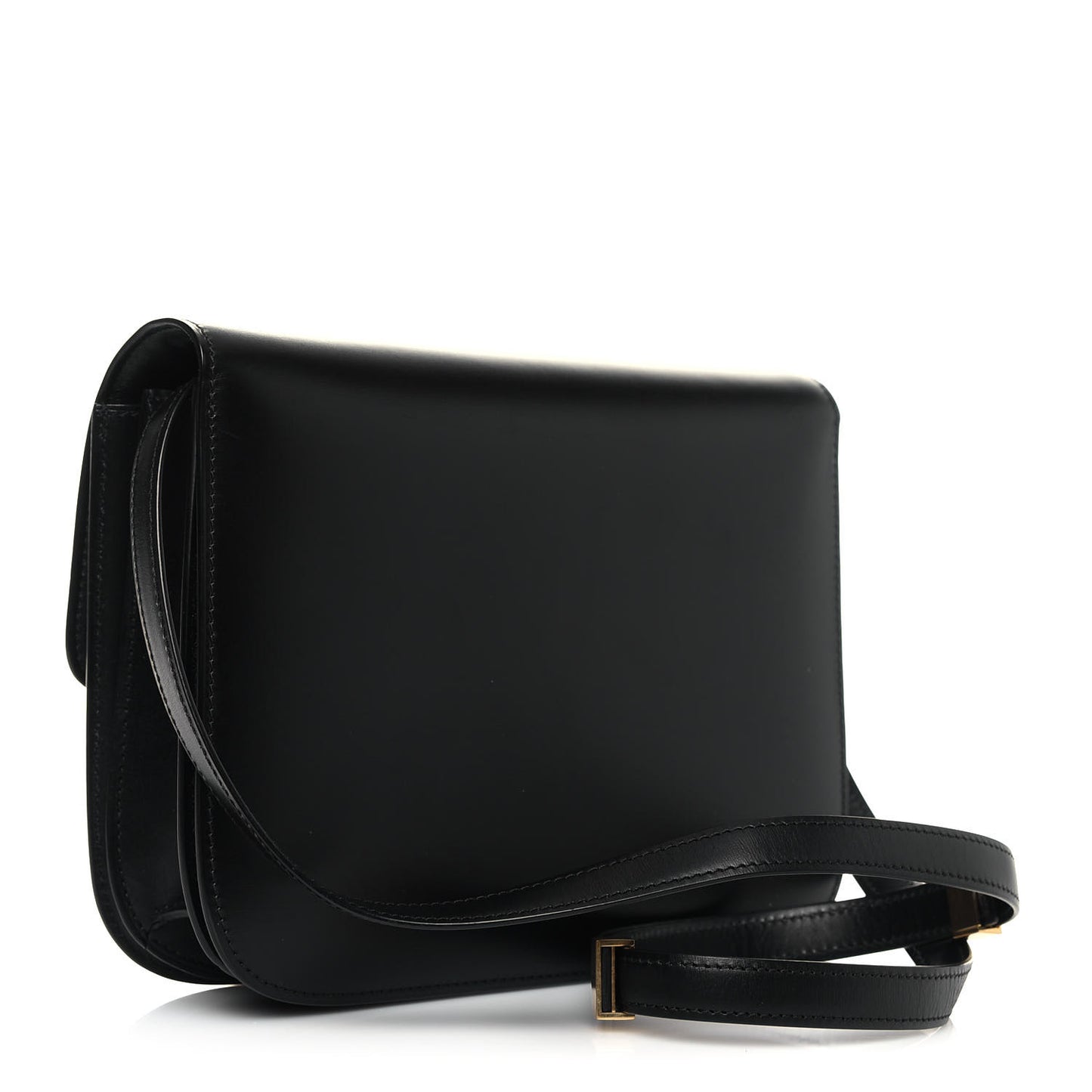 Box Calfskin Medium Classic Box Flap Bag Black