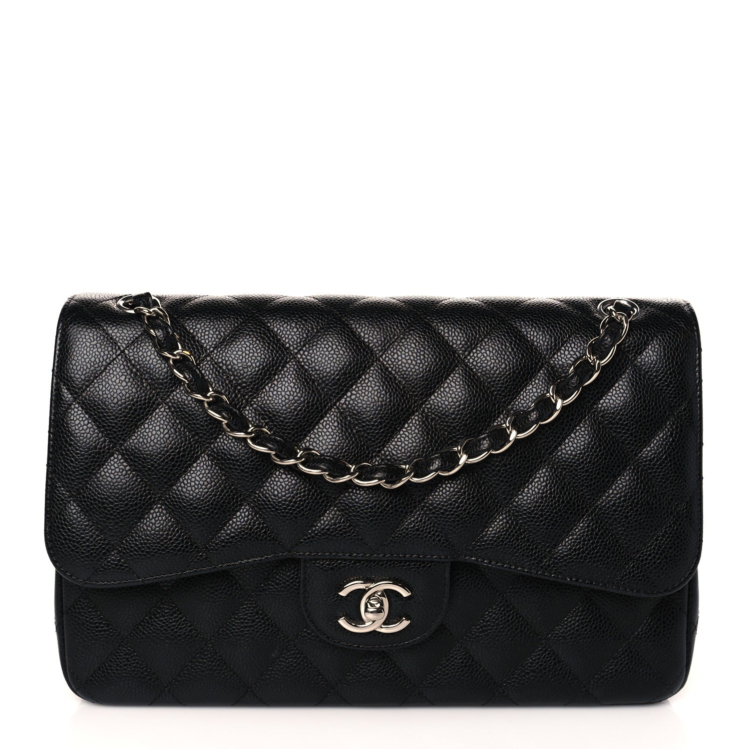 Chanel Caviar Quilted Jumbo Double Flap Black 1 of 10