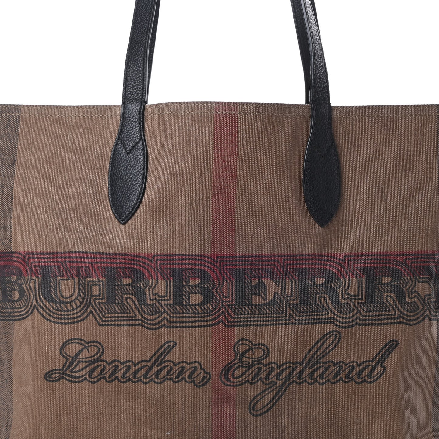 Coated Canvas Mega Check Medium Doodle Tote Black