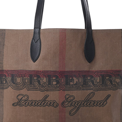 Burberry Coated Canvas Mega Check Medium Doodle Tote Black 8 of 10