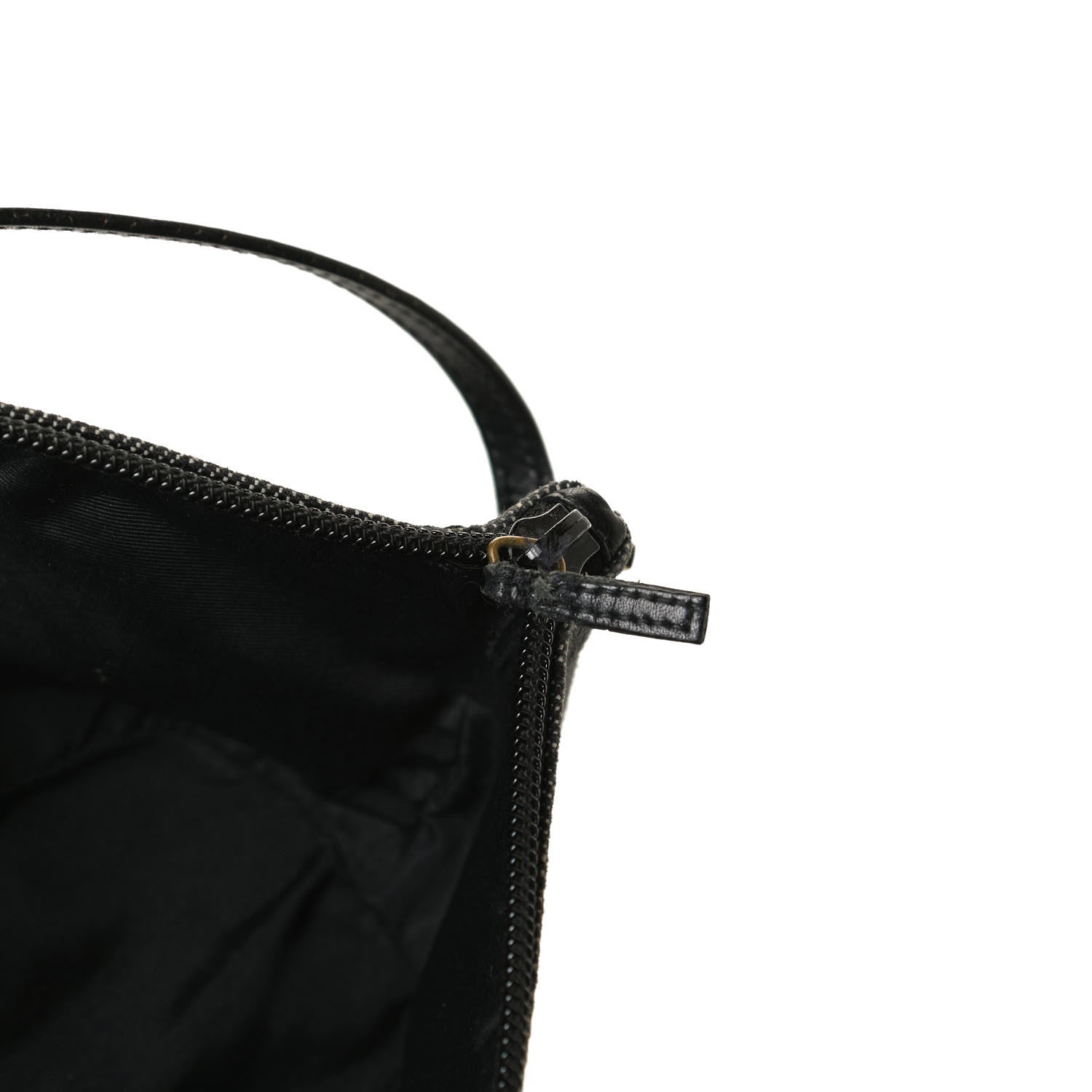 Gucci Denim Monogram Boat Pochette Black 11 of 11