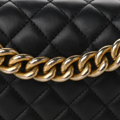 Chanel Lambskin Quilted Medium Boy Flap Black 11 of 11