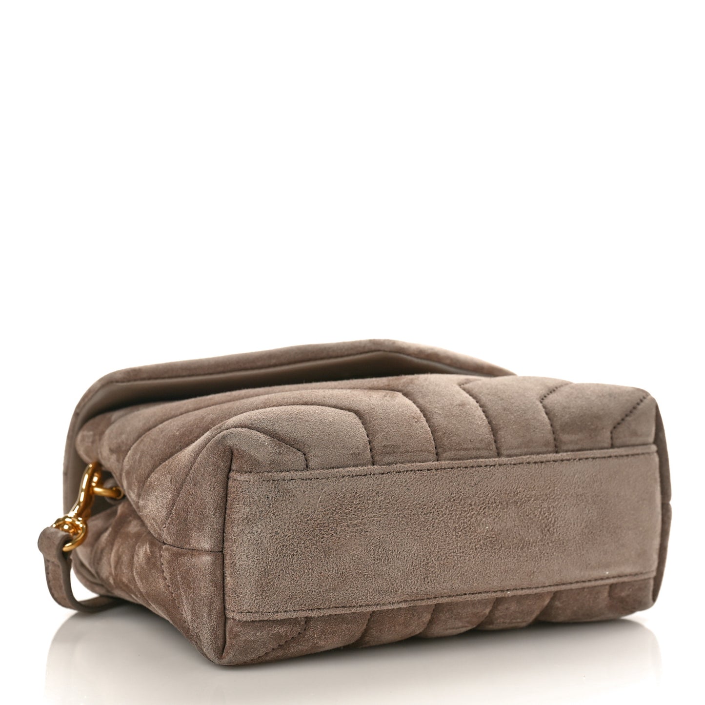 Suede Toy Loulou Shoulder Bag Taupe