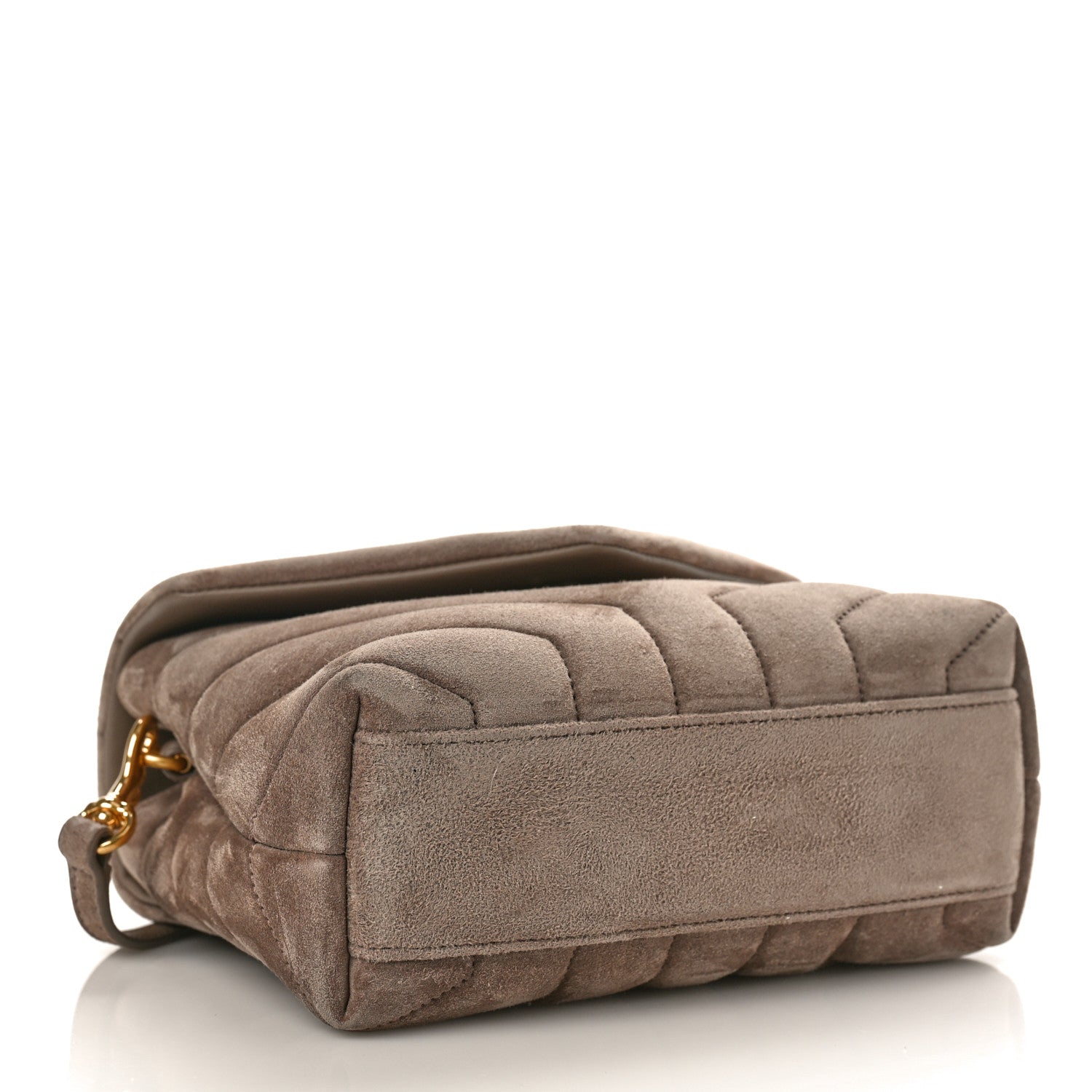 Saint Laurent Suede Toy Loulou Shoulder Bag Taupe 4 of 9