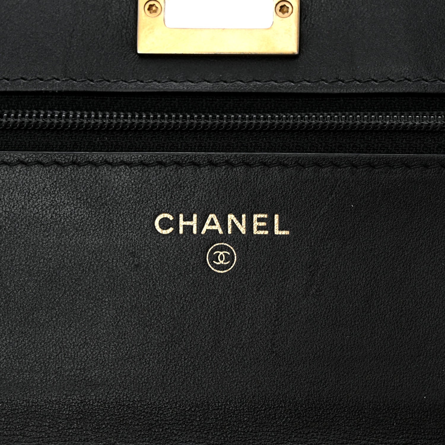 Chanel Aged Calfskin Quilted Lucky Charms 2.55 Reissue Wallet On Chain WOC Black 6 of 15