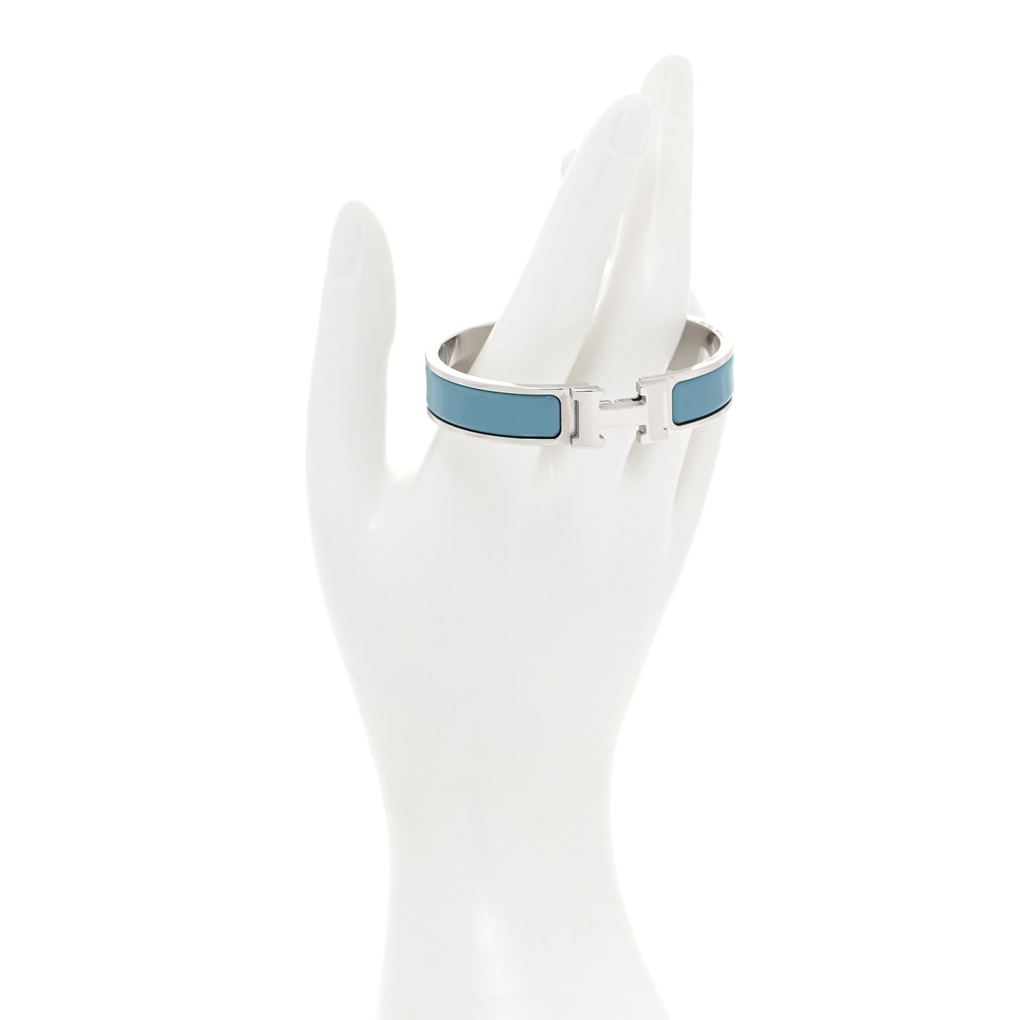 Enamel Narrow Clic Clac H Bracelet PM Bleu Du Nord