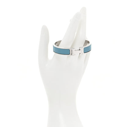 Hermes Enamel Narrow Clic Clac H Bracelet PM Bleu Du Nord 2 of 7