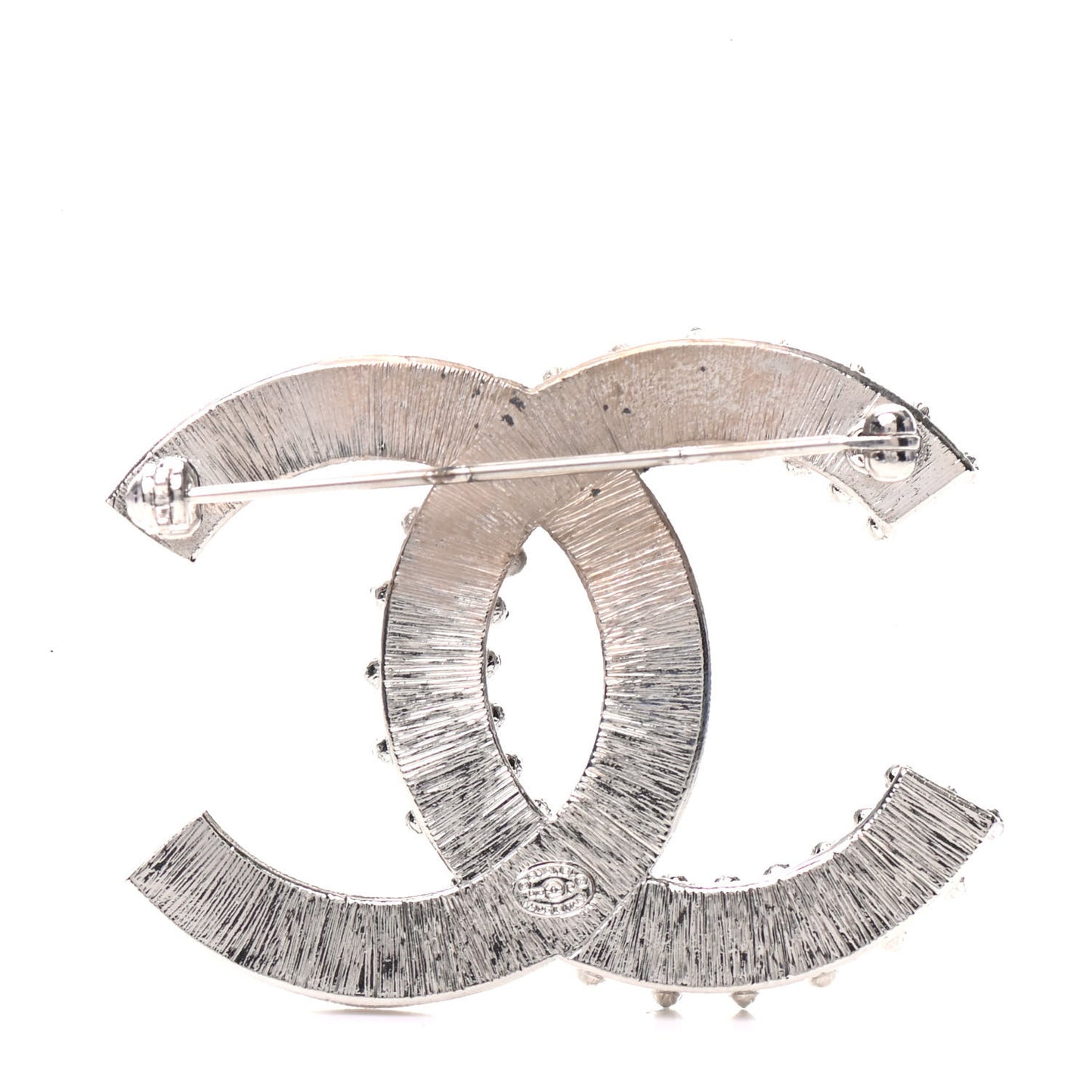 Crystal CC Brooch Silver