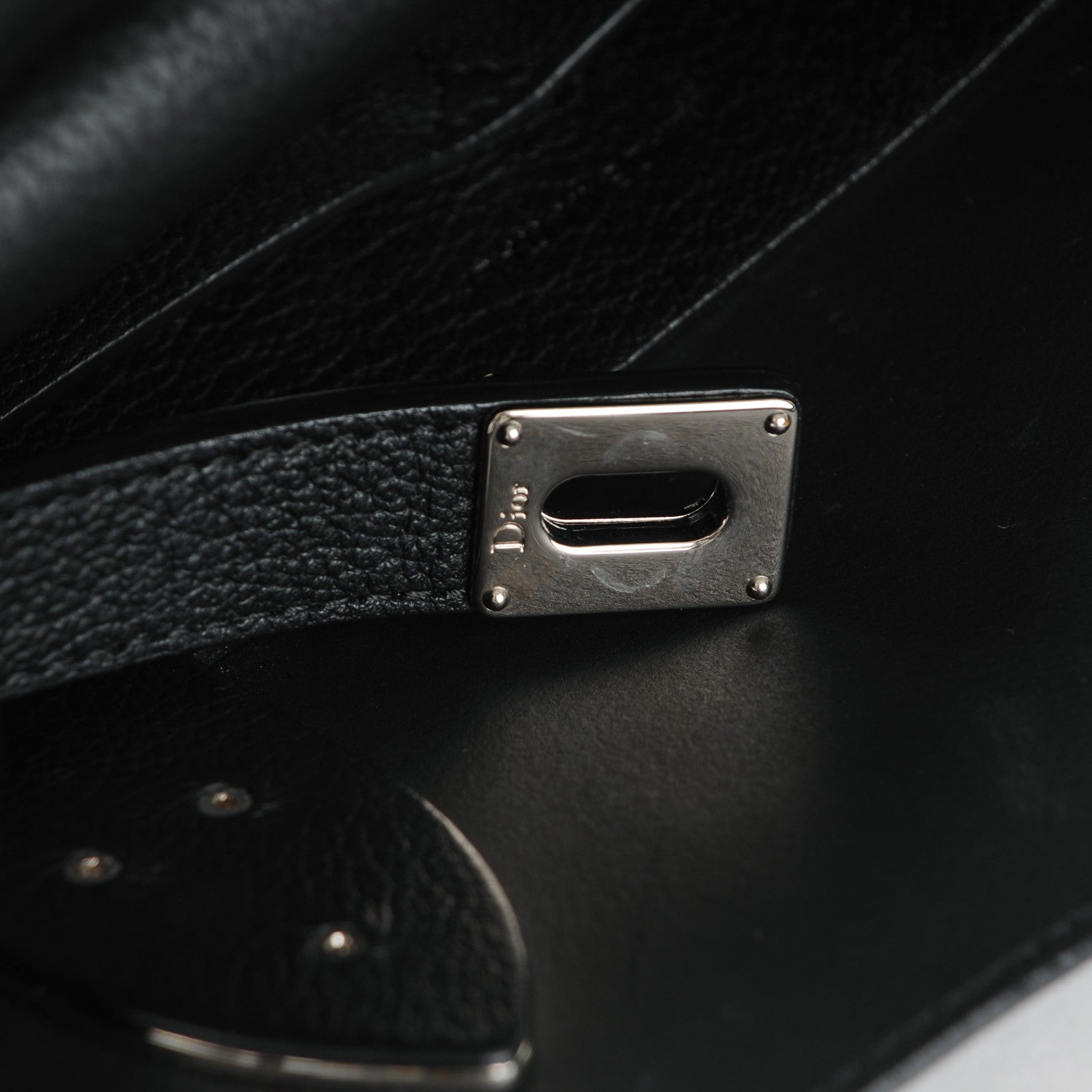 Christian Dior Supple Grained Calfskin Large Open Bar Tote Black 10 of 12