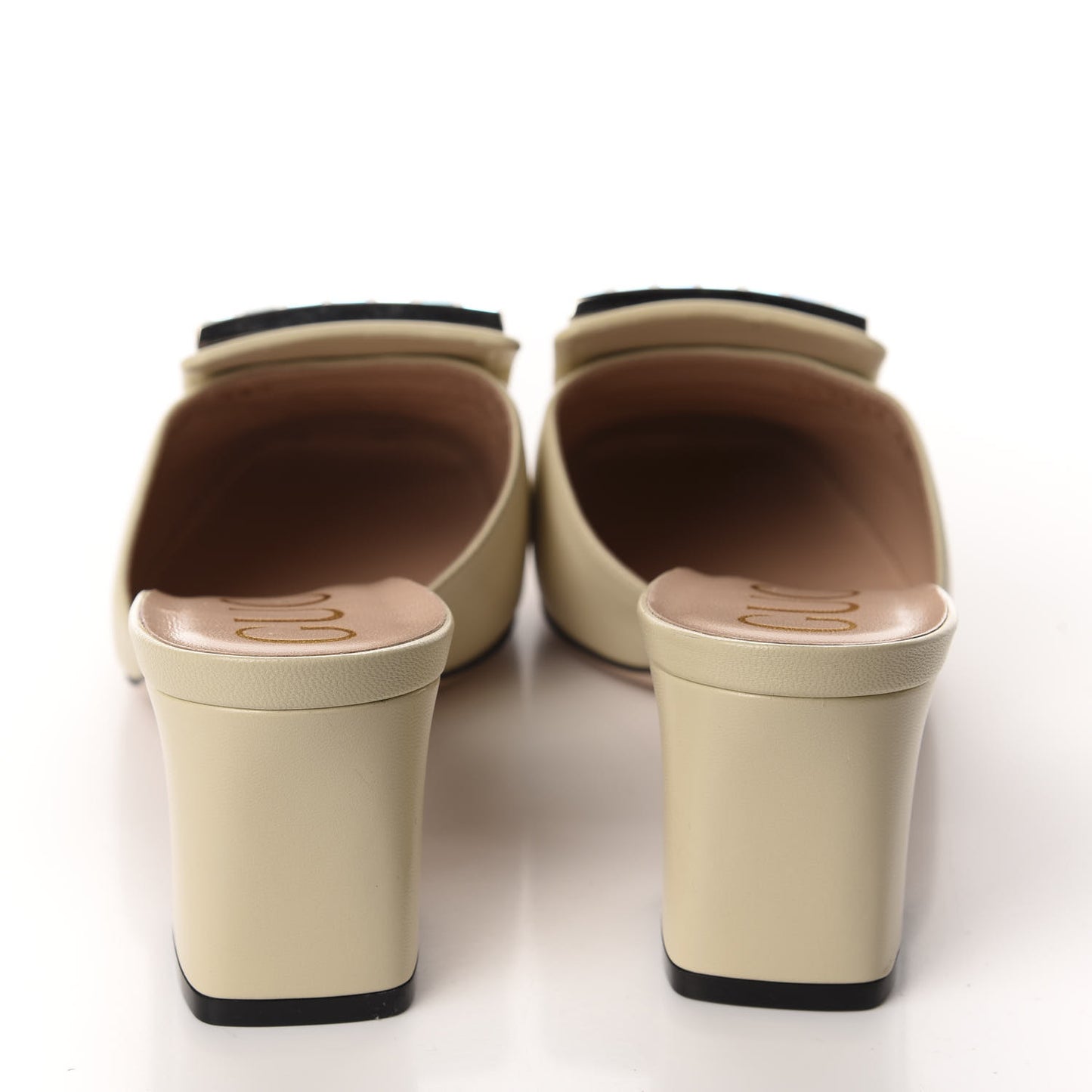 Malaga Kid Crystal Square G Madelyn Mules 40 Vintage White