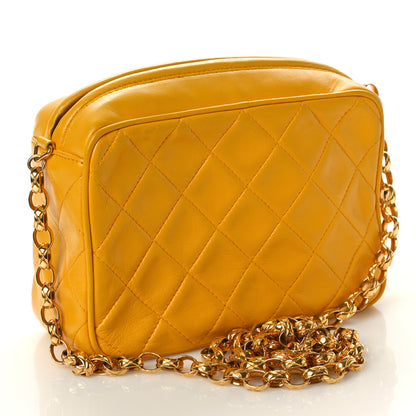 Chanel Lambskin Quilted Knot Camera Case Yellow 2 of 10