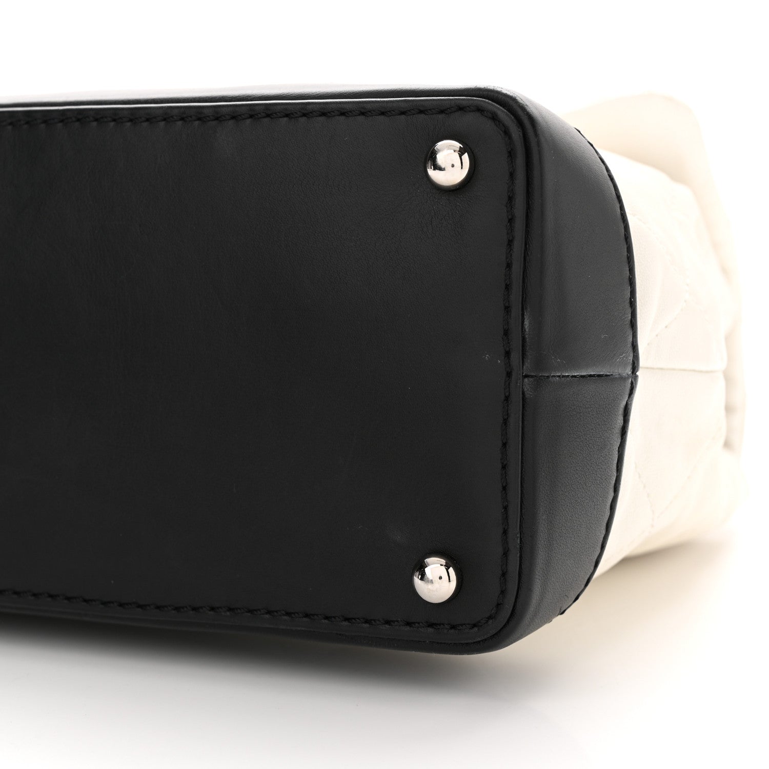 Chanel Calfskin Quilted VIP Flap White Black 10 of 21