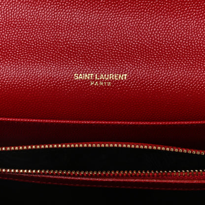 Saint Laurent Grain De Poudre Mini Uptown Crossbody Bag Red 7 of 11