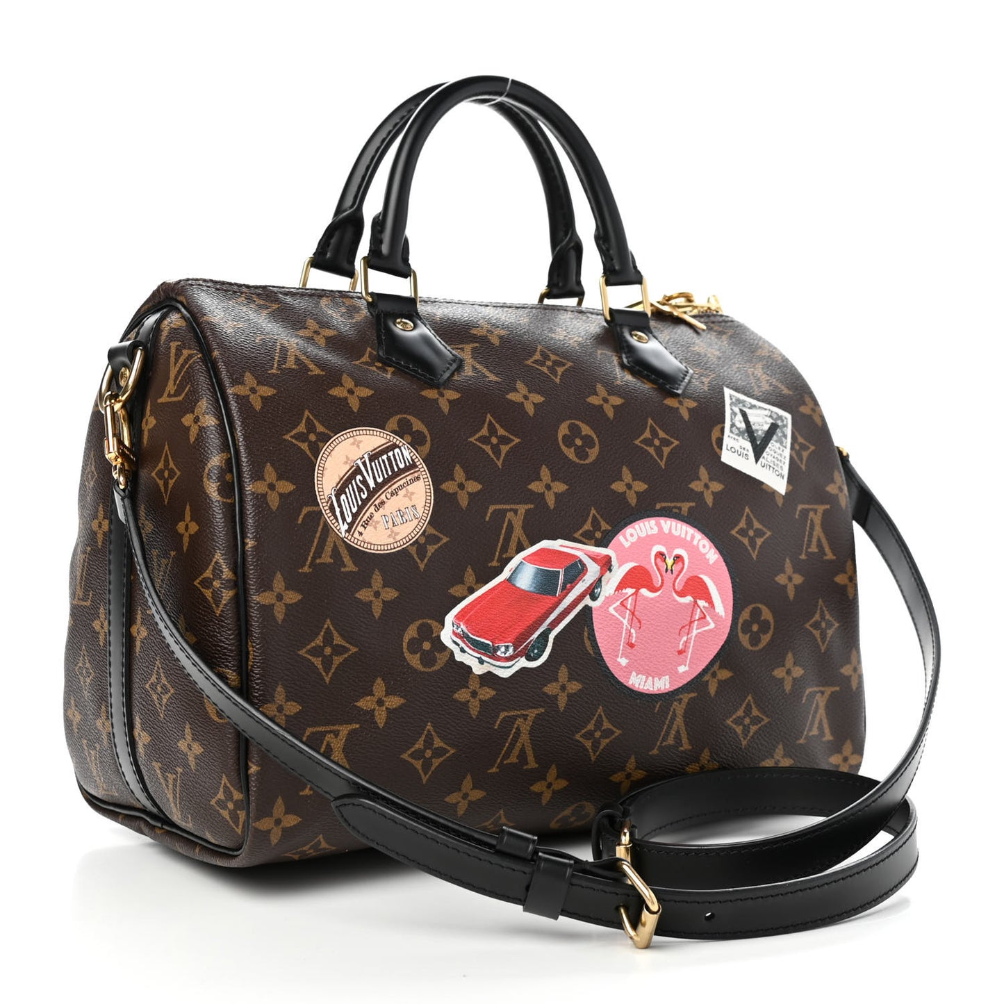 Monogram My World Tour Speedy Bandouliere 30 Black
