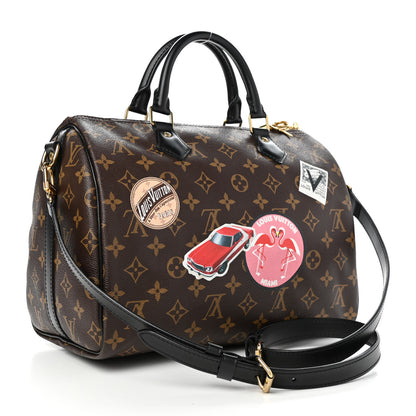 Louis Vuitton Monogram My World Tour Speedy Bandouliere 30 Black 2 of 4