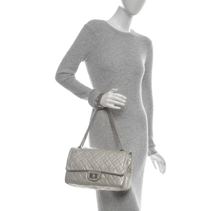 Chanel Metallic Lambskin Crystal 2.55 Reissue 227 Flap Pale Gold 2 of 10
